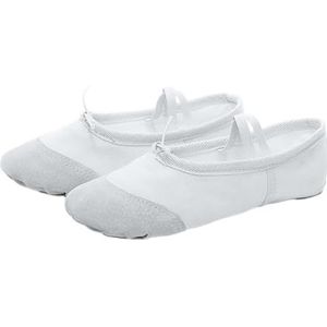 Balletschoenen, balletschoenen, meisjes, kinderen, dansschoenen, professioneel canvas, zachte zool, ballet, dansen, meisjes, vrouwen, ballet, yoga, gym, danser, schoenen, balletschoenen, Wit, 40 EU