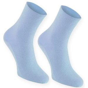 Rainbow Socks - DIABETIC elastische katoenen sokken voor gezwollen voeten voor heren en dames, 1 x Blauw, 10-11.5