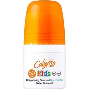 Calypso Kids Blue Roll On SPF50. Verander van blauw naar wit op gebruik. 50 ml