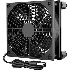 Router Koeler, USB-koeler, ventilator, 5 V, ventilator met hoge luchtstroom, 56 CFM ventilator, pc-koeler, ventilator, 12/24 cm USB-ventilator