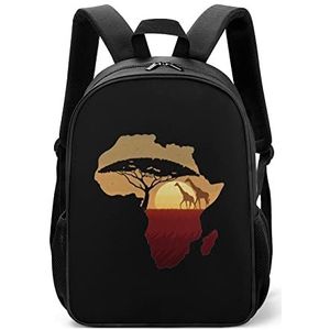 Afrikaanse Safari Giraffe Lichtgewicht Rugzak Reizen Laptop Tas Casual Dagrugzak voor Mannen Vrouwen