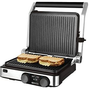 Cecotec Rock'nGrill Dual Elektrische grill, 2000 W, temperatuurregeling op elk strijkijzer, uitneembare platen, anti-aanbaklaag, vaatwasmachinebestendig, opening 180 graden