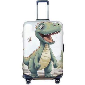 BTCOWZRV Dinosaurus Wandelen Bagage Cover Elastische Wasbare Koffer Protector Anti-Kras Reizen Bagage Covers Stofdichte Bagage Case Covers Draagbare Koffer Covers Fit 45-70 cm Bagage, Zwart, S