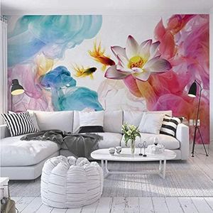 Woonkamer Achtergrond Muurschildering Kleurrijke Bloemen Bloemen Landschap 3D Kunst Slaapkamer Muurschildering-430Cm×300Cm
