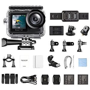 Action Camera, Actie Camera Brave 7 LE 4K30FPS 20MP 4K Sport Camera Waterdichte Cam Touch Screen Vlog Camera EIS 2.0 afstandsbediening Soepele Stabilisatie
