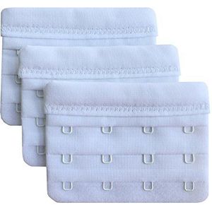 Chanie 3 Stuks Dames Bh-Verlengstukken met 4 Haken, 5.8cm x 7.6cm