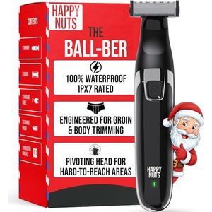 HAPPY NUTS The Ballber Elektrische lichaamshaartrimmer voor mannen - Body Groomer Kit voor mannen - IPX7 waterdicht scheerapparaat voor moeilijk bereikbare plaatsen