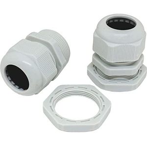 Lumonic 10x kabelwartel M32 PG29 IP67 metrisch d16-21mm I kabelinvoer waterdicht in grijs I kabelwartels, doorvoer M32 PG29