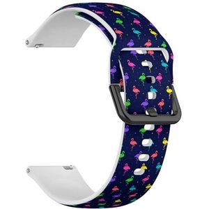 Compatibel met Garmin Forerunner 255S/255S Music/265S/Rey/Venu 2S/Venu 3S/Vivoactive 4S/Vivomove 3S, (Vintage Flowers) 18 mm zachte siliconen sportband armband armband