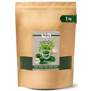 Biojoy Spirulina poeder Biologisch (1 kg), rauw, groente, spirulina-algen, ideaal voor smoothie (Arthrospira platensis)