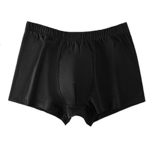 Plus Maat L-8XL Katoenen Boxershorts Voor Heren Midden Taille Los Comfort Ondergoed Papa Opa Zacht Huidvriendelijk Slipje(Color:Black,Size:4XL)