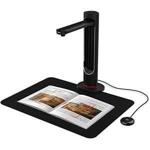 Documentcamera K21 A3 / A4 Boekdocument Vaste Mount Scanner High Definition 2 3MP Scanner met Auto-Flatten Multi-Language Webcamapparatuur (Color : Nero, Size : E-U)