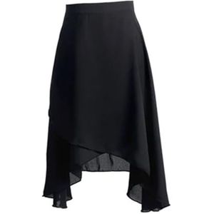 UBOHUZ Dames Ballet Rokken Lange Wrap Chiffon Rok Dansjurk Tule Volwassen voor Vrouwen, Zwart, M