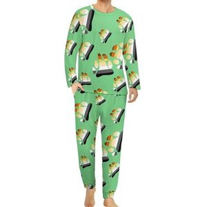 Gay Bear Pride Paw comfortabele herenpyjama-set met ronde hals en lange mouwen, loungewear met zakken, L