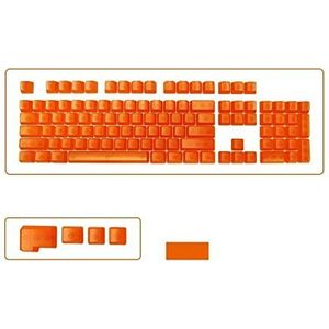 104 toetsen ABS transparant keycaps mechanisch toetsenbord OEM-vorm zonder gegraveerde RGB-achtergrondverlichting transparant keycaps (transparant oranje)