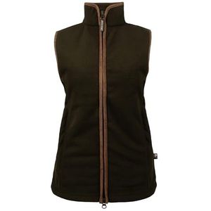 JACK PYKE Dames Countryman 300g thermische fleece gilet, Donkere Olijf, S