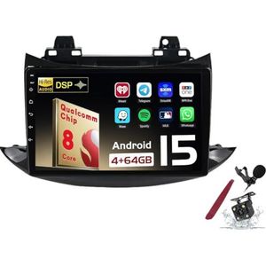 Android 15 Autoradio Sat Navi voor C-hevrolet Trax (2013-2020) 9 Inch Touchscreen Multimedia Speler met Draadloze Carplay GPS Navigatie FM RDS Bluetooth 5G-WiFi SWC DSP,M150s