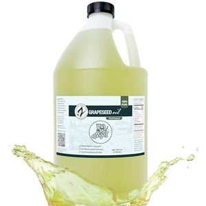 NakedOil Druivenpitolie - Koud geperst, Maagd, Onverdund, 100% Pure Druivenpitolie (120 oz (1 Gallon))