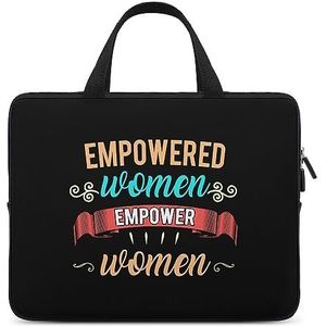 Feministische Empowered Vrouwen Laptop Tas Duurzaam Waterdicht Notebook Draagtas Computer Tas Aktetas 15 inch
