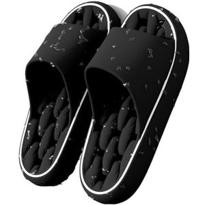 Doucheschoenen, Comfortabele heren binnenhuis badkamer eva sandaal slippers(Black,45 EU)
