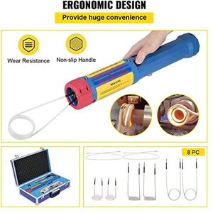 Magnetische Inductie Heater Kit 1KW Hand-held Comfort Grip for Automotive Vlamloze Warmte 8/10 Coils Verwijderen Bolt(8 Coils)