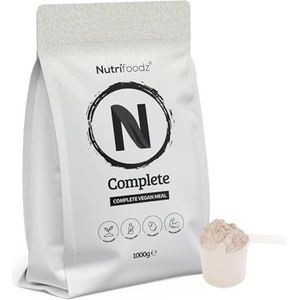 Nutrifoodz Complete® Maaltijdshake Vanille - 28 porties - Vegan - geen soja – met BCAA’s