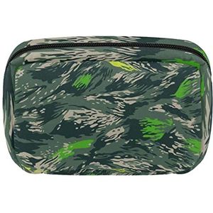 Camouflage Print Reis Gepersonaliseerde Make-up Bag Cosmetische tas Toiletry tas voor vrouwen en meisjes, Meerkleurig, 17.5x7x10.5cm/6.9x4.1x2.8in