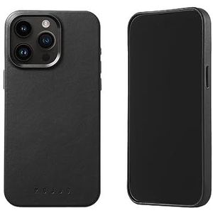 Mujjo Lederen telefoonhoesje - past op iPhone 15 Pro Max - MagSafe-compatibel - Premium Europees leer - verbeterde telefoon- en cameralensbescherming - gemaakt van gerecyclede materialen - slank
