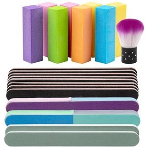 20/21Pcs Nagelvijl En Buffer Set Nagels File Set Professionele Manicure Levert Nagels Bestanden Buffers Filer Buffer