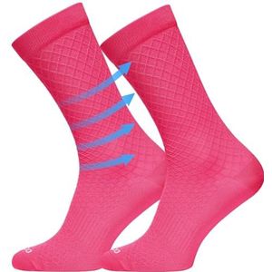 TODO Fietssokken heren en dames. Ademende racefiets sokken. Fietssokken heren, fietssokken heren met motief ook hardloopsokken., Serpente Roze Fuchsia, 35-38 EU