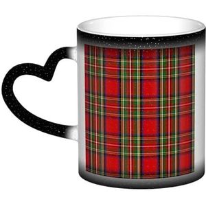 Schotse Clan Stewart Tartan Plaid, Keramiek Mok Warmtegevoelige Kleur Veranderende Mok in The Sky Koffiemokken Keramische Cup 330ml