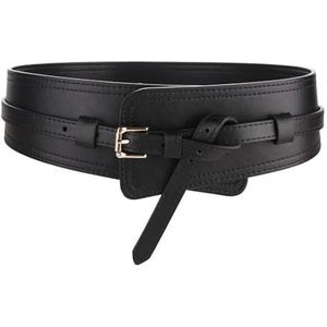 100CM brede elastische riem for dames, verstelbare tailleband, korsetriem for jurken, tops, tuniek, obi-stijl, modeaccessoires, rekbare comfortabele tailleband for casual outfits(100cm_Coffee)