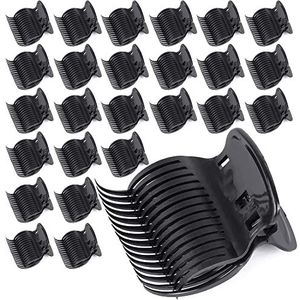 24 Hot Roller Clips Voor Haar Krultang Claw Clip Vervanging Haar Sectie Styling Voor Vrouwen Meisjes Zwart