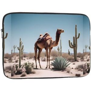Desert schattig kameel zacht interieur, stijlvolle bescherming, laptoptas, verkrijgbaar in vijf maten, biedt perfecte bescherming voor uw apparaten, computerbinnenzak