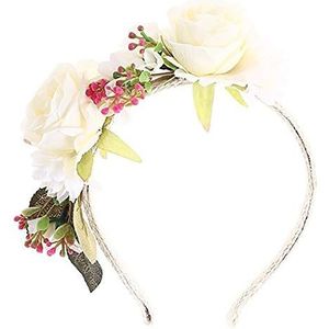 ZOYLINK Bloemenhoofdband, decoratieve elegante roos haarband, party hoofdband voor vrouwen