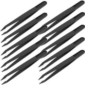 10 Stuks Plastic Pincetten Elektronica Precisieset Antistatische Knutselset Bulk For Knutselen(12X1.7X1.3CM)