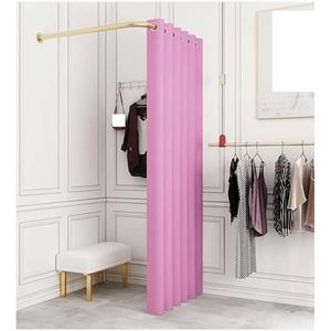 Kleedkamer gordijnstang, douchegordijnstang, Kledingwinkel Paskamer L-vormige badkamer Douchegordijnstangrek, geschikt for badkamers, kledingwinkels (Kleur: Blauw, Maat (Color : Light Purple, Size :