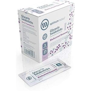 Optimum Medical Glycerin Staafjes (x75) – Citroen- of zwartebessensmaak Aangenaam smakende suikervrije staafjes (Zwarte bes - doos met 75 stuks)