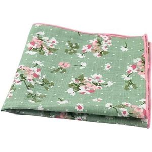 27 cm groot formaat bloemen bedrukte zakdoek dik katoen dames en heren bruiloft zakjurk smoking zakdoek accessoire cadeau (Color : 8)