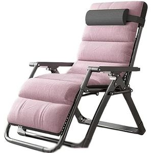 Ligstoel Stoelen Extra grote zwaartekrachtstoelen Verstelbare loungestoel Comfortabele opvouwbare chaise longue met afneembaar kussen en hoofdsteun Terrasstoel Gemakkelijk te dragen