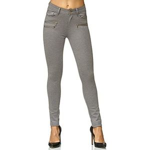Elara Dames Stretchbroek Skinny Fit Jegging Chunkyrayan Grijs 1186-21 Grey 40