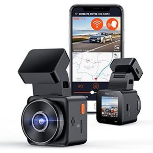 VANTRUE E1 Lite 1080P Mini Dash Cam Auto WiFi Dash Cam Front, Draadloze GPS Autocamera met Spraakbesturing HDR Nachtzicht, 24 uur. Parkeerbewaking, 1,54 inch 160° lusopname max. 512GB