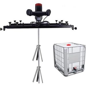 Draagbare betonmixer, mengkraan voor verf en mortel, mengkraan voor vatkleuren, roerwerk voor lak, 3000 W, lemmet van roestvrij staal met 800 omw/min.