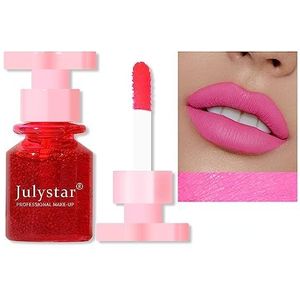 INTEROOKIE 6-kleuren lipgloss set met hydraterende lipkleuring, langhoudende kleur en cup-proof formule (01#)