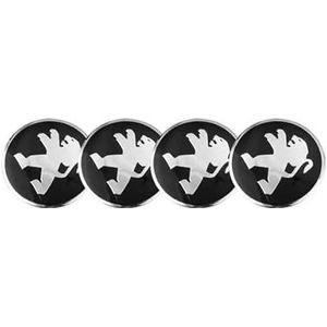 SJZZJMZ 4 stuks auto wieldoppen voor Peugeot 206 307 308 3008 207 208 407 508 2008 5008 107 56mm auto wieldoppen wieldoppen stickers vervanging C