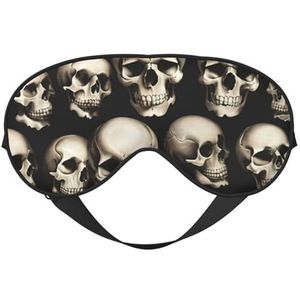 Schedel Print Stijlvol Oogmasker Lichtgewicht Reizen Yoga Nap Meditatie Camping Werk Ontspanning