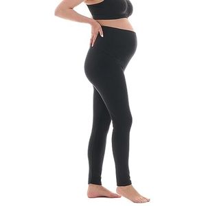 Herzmutter Omstandlegging van katoen - dikker, warmer Materiaal - zachte, ondoorzichtige Swangerschapslegging - bijzonder comfortabel - comfortabel, elastisch - 1500 (L-XL, Zwart)