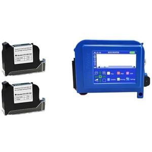 Mini Inkjet Printer PC11Plus 12,7/25,4 mm mini draagbare printer, 2D Strip Lot-logo vervaldatum, handheld inkjetprinterlabels instelbare afdrukhoogte(With 2 inks-25.4mm)