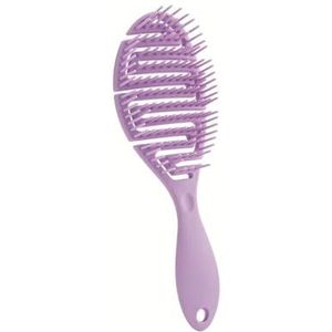 Massage Haar Kam Salon Nat Haar Borstel Vrouwen Kappers Styling Haar Gereedschap Anti Ontwarren Haarborstel Nat Droog Dual Purpose Kam (Paars B)