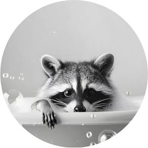 DEQORI Rond wandbehang, zelfklevend, diameter 120 cm, motief van de badmeester, textielcanvas, verwijderbaar, decoratief en vormvast, voor woonkamer, kantoor, hal of kinderkamer